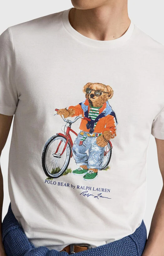 Бяла тениска с принт POLO BEAR — снимка 3