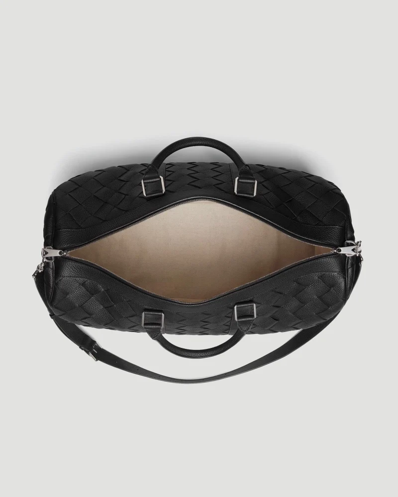 Intrecciato Cabin Duffle in Black — снимка 3
