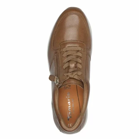 Дамски Сникърс TAMARIS – 1-23711-42-348 COGNAC LEATHER — снимка 5