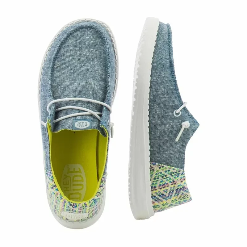Дамски Ежедневни HEY DUDE – 43156-4NY WENDY FUNK BLUE/MULTI — снимка 5