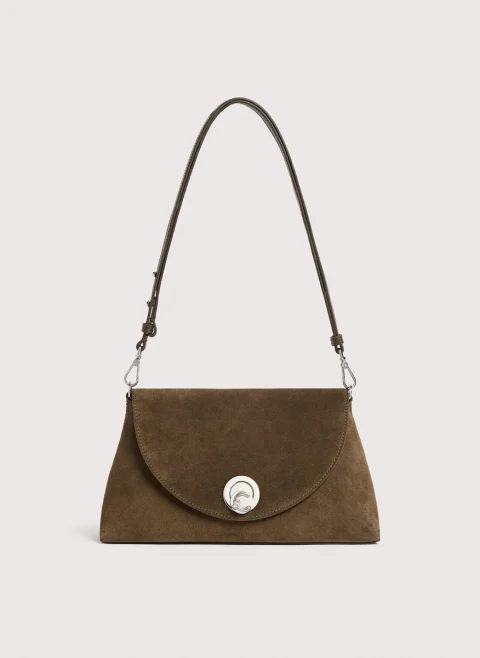 Велурена чанта Coccinelle Nikla Medium — снимка 5