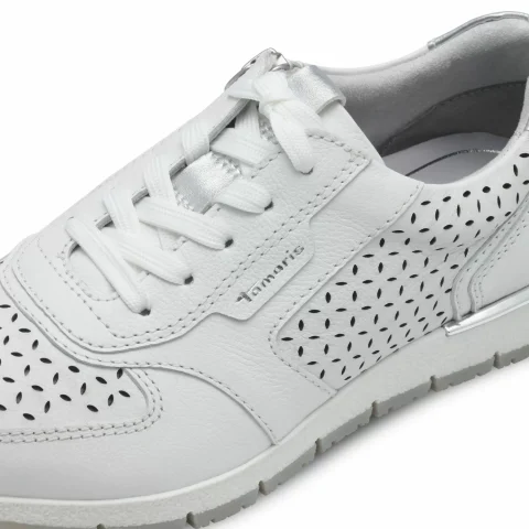 Дамски Сникърс TAMARIS – 1-23787-42-110 WHITE STRUCT. — снимка 4