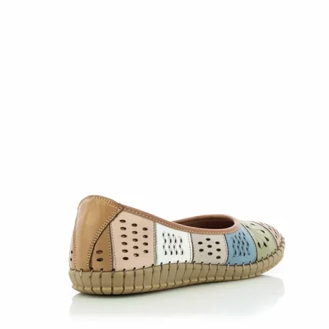 Балерини VERONELA – 398.721 TAN MIX — снимка 3