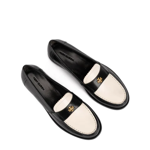 Дамски черно-бели мокасини TORY BURCH — снимка 7