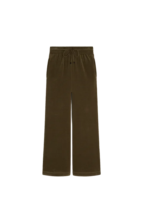 Velveteen Joggers in Bronze Velour