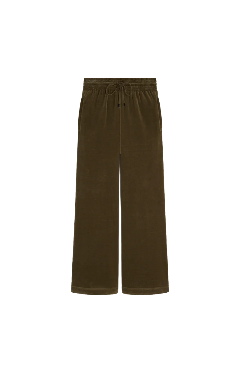 Velveteen Joggers in Bronze Velour