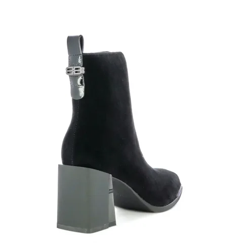 Дамски Боти На Ток CARLO FABIANI – 2636002 BLACK SUEDE — снимка 2