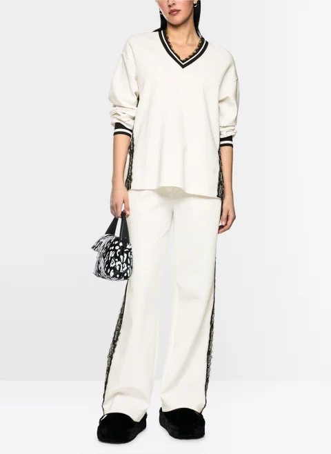 Суитшърт с дантела Marc Cain Sports — снимка 5