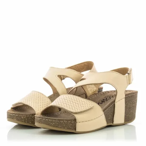 Дамски Сандали На Платформа COCONUT – 184.204 BEIGE — снимка 3