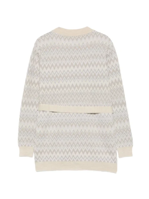 Жилетка от вълна с колан Missoni Kids — снимка 2