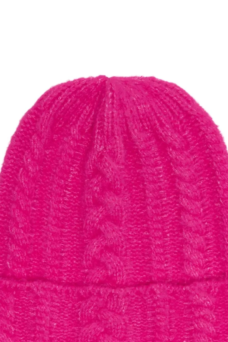 Шапка Onlsanna Knit Beanie Cc 15299765 18-2436 TCX fuchsia purple — снимка 2
