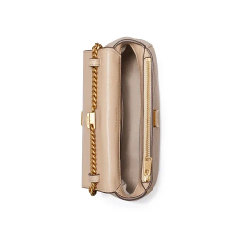 Дамска бежова чанта Mini Charlie TORY BURCH — снимка 8