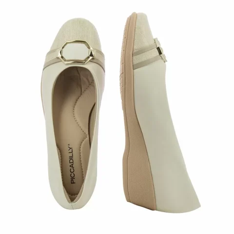 Дамски Обувки На Платформа PICCADILLY – 143227 IVONE OFF WHITE/NATURAL — снимка 5