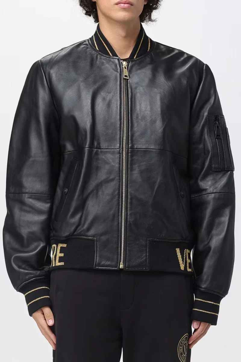 Яке 79Upp06 Bomber Vjc Gold Jacquard 79GAVP06CPPS3 899 black — снимка 2