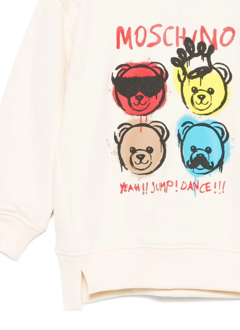 Суитшърт с принт 'Jump, Dance' Moschino Kids — снимка 3