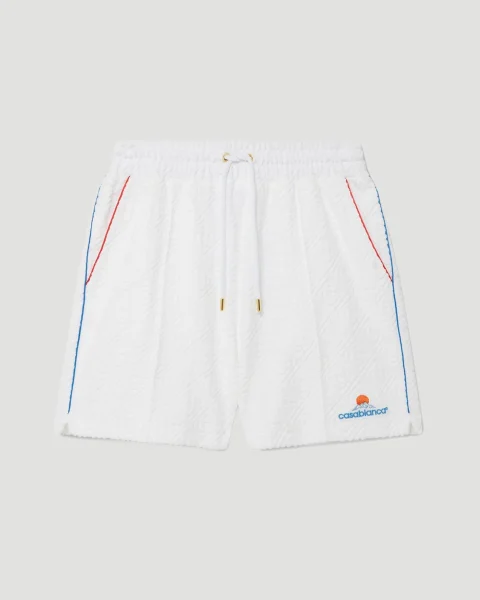 Monogram Jacquard Towelling Shorts in White