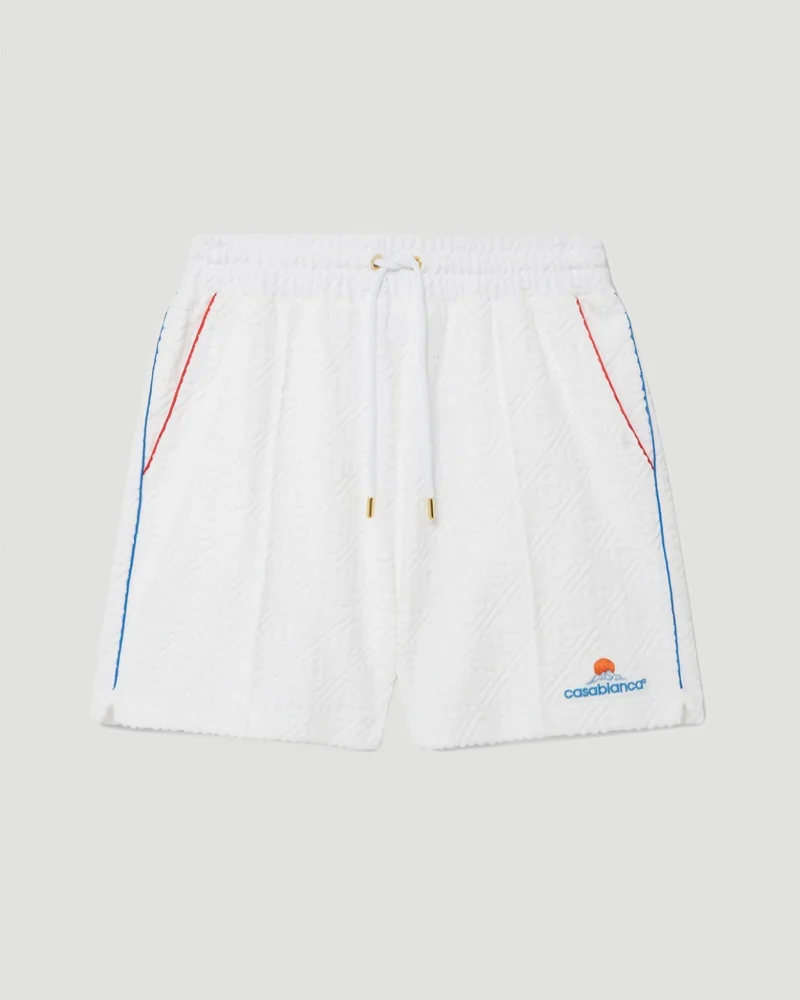 Monogram Jacquard Towelling Shorts in White