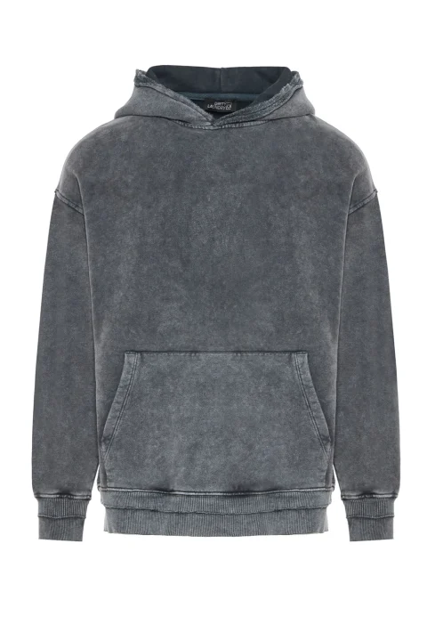 Суичър Relaxed Hoodie-Rib Details DLMH000146 vintage grey
