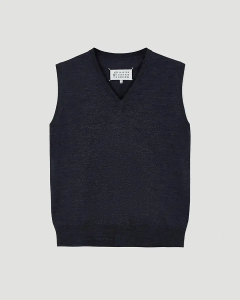 Knit Vest in Navy