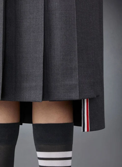 Асиметрична пола 'Twill Pleated' Thom Browne — снимка 5