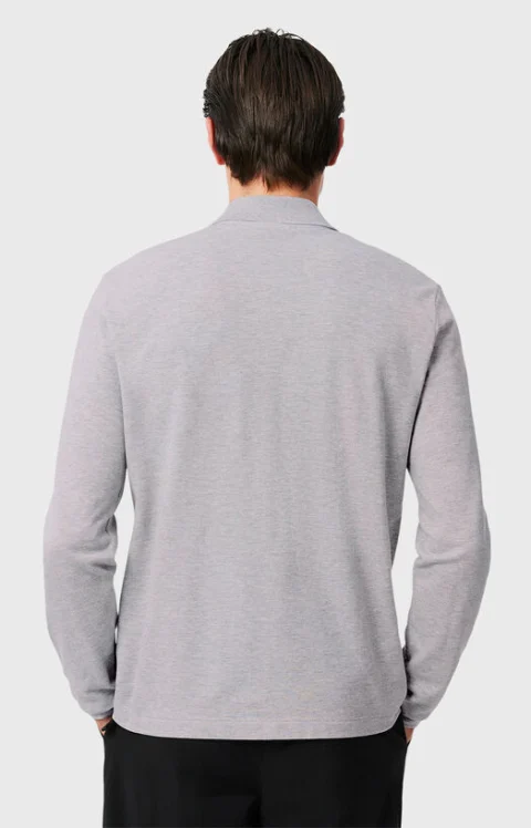 Памучен поло-шърт с дълъг ръкав — снимка 2