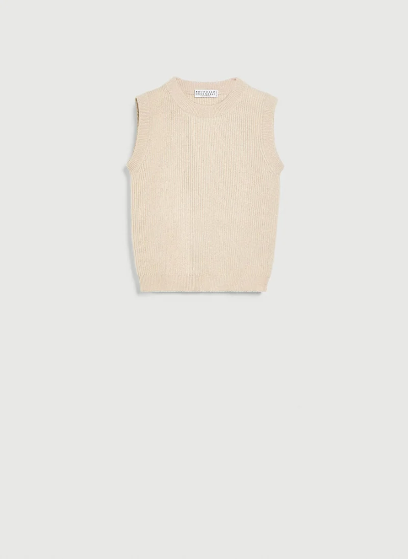 Пуловер без ръкав 'Sparkling note' Brunello Cucinelli Kids 4-6