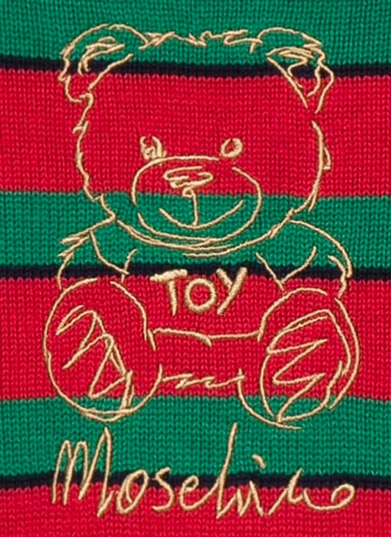 Пуловер с бродерия 'Teddy Bear' Moschino Kids — снимка 2