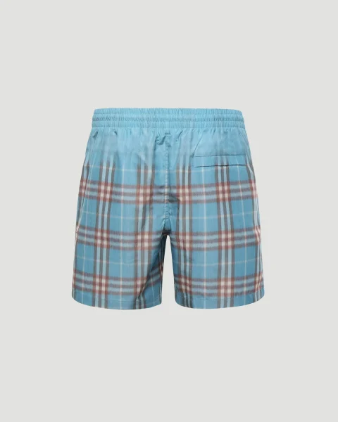Gradient Check Swim Shorts in Blue — снимка 2