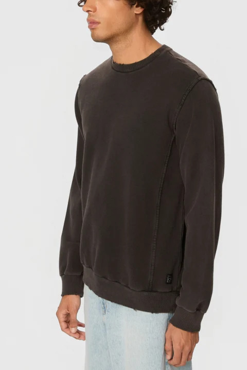 Суичър Regular With Destroys DLMC000136 vintage black — снимка 2
