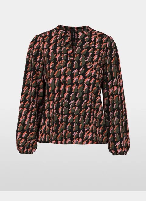 Блуза с принт 'Houndstooth' Marc Cain Collections — снимка 7