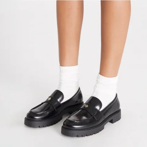 Дамски черни мокасини CLASSIC LUG TORY BURCH — снимка 8