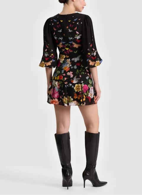 Мини рокля с флорален принт 'Irene' Alice + Olivia — снимка 3