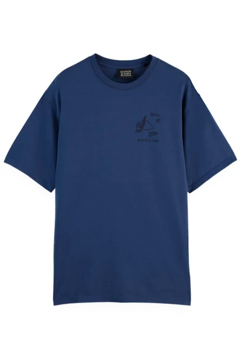 T-Shirt Regular Fit Front And Back Artwork 180049 SC4010 sky blue