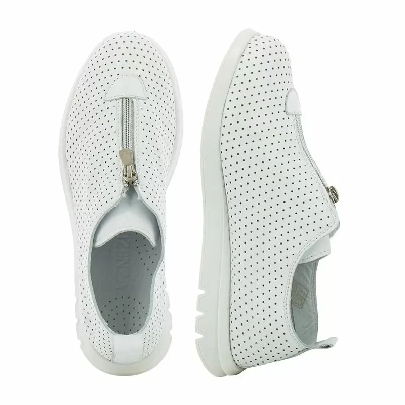 Дамски Ежедневни VENEZIA – 446-45631 LEATHER WHITE — снимка 5