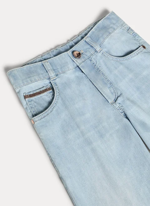 Деним с монили Brunello Cucinelli Kids 8-10 — снимка 7