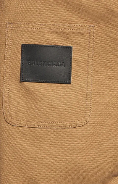 Cropped Workwear Jacket in Beige — снимка 2