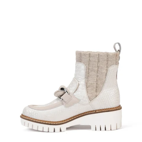 Дамски бели боти New Italia Shoes — снимка 8