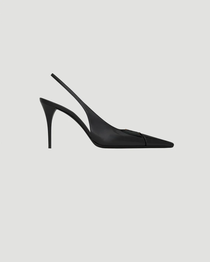 Babylone Breteuil Slingback Pumps in Smooth Leather