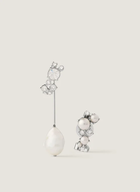 Асиметрични обеци Crystal Pearl Givenchy