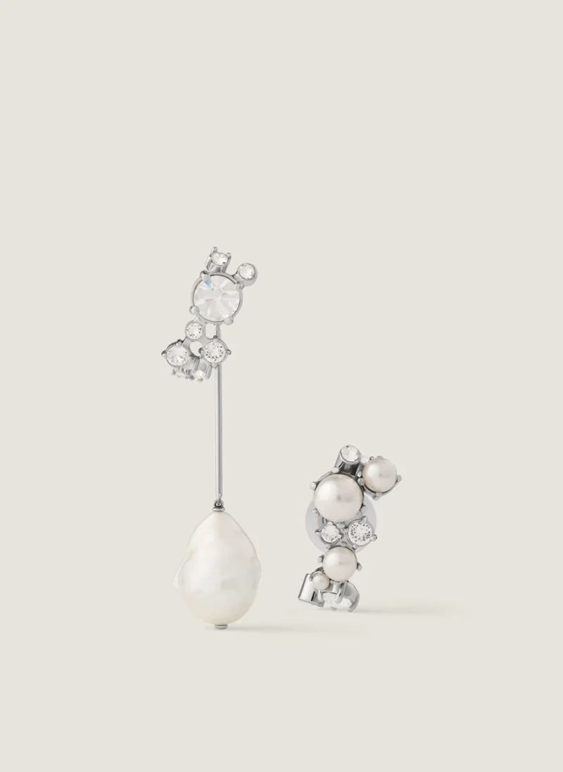 Асиметрични обеци Crystal Pearl Givenchy