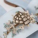 Дамски сини чехли с брошка PAOLA FIORENZA — снимка 5