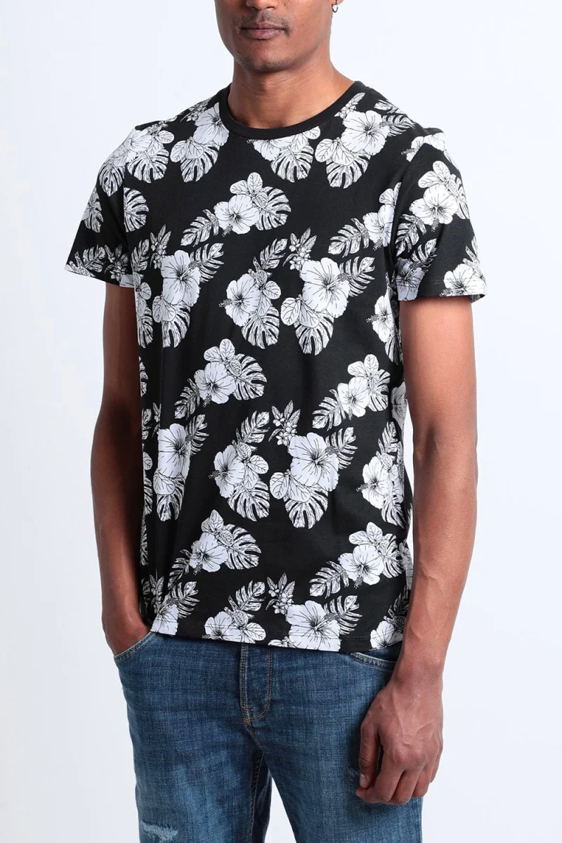 T-Shirt Jjguru Aop Ss O-Neck 12249188 C-N10 black — снимка 2