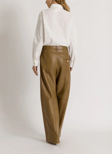 Риза с плисиран мотив 'Tuxedo Style' Alberta Ferretti — снимка 2