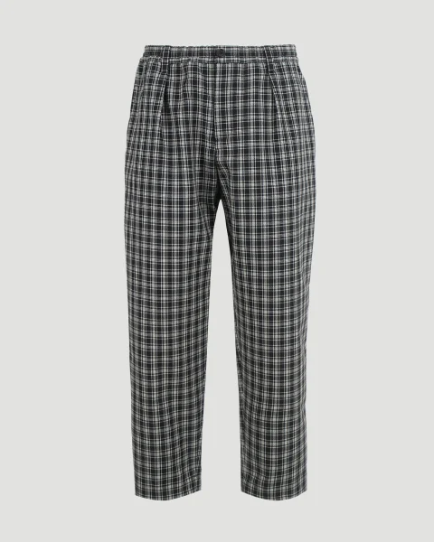 Wool Trousers in Checked Pattern