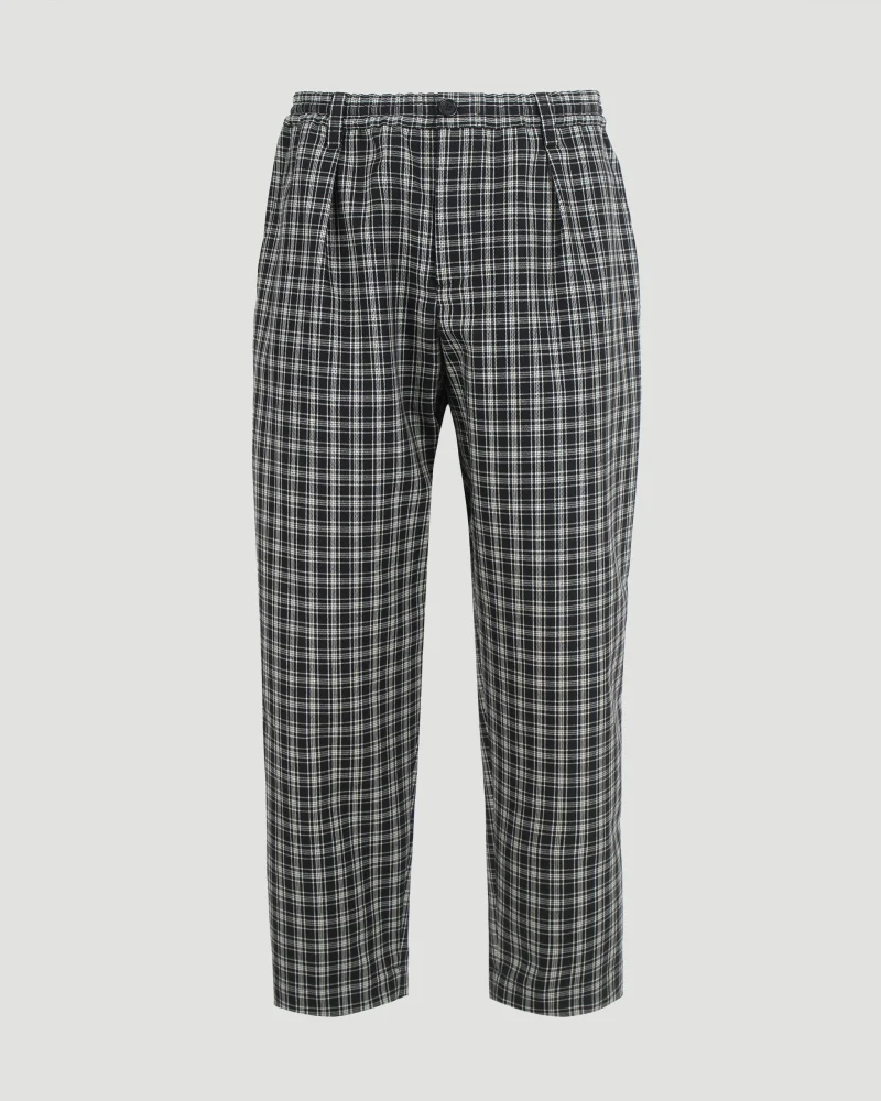 Wool Trousers in Checked Pattern