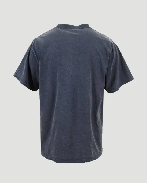 Luxury Script Oversized T-Shirt in Washed Navy — снимка 4