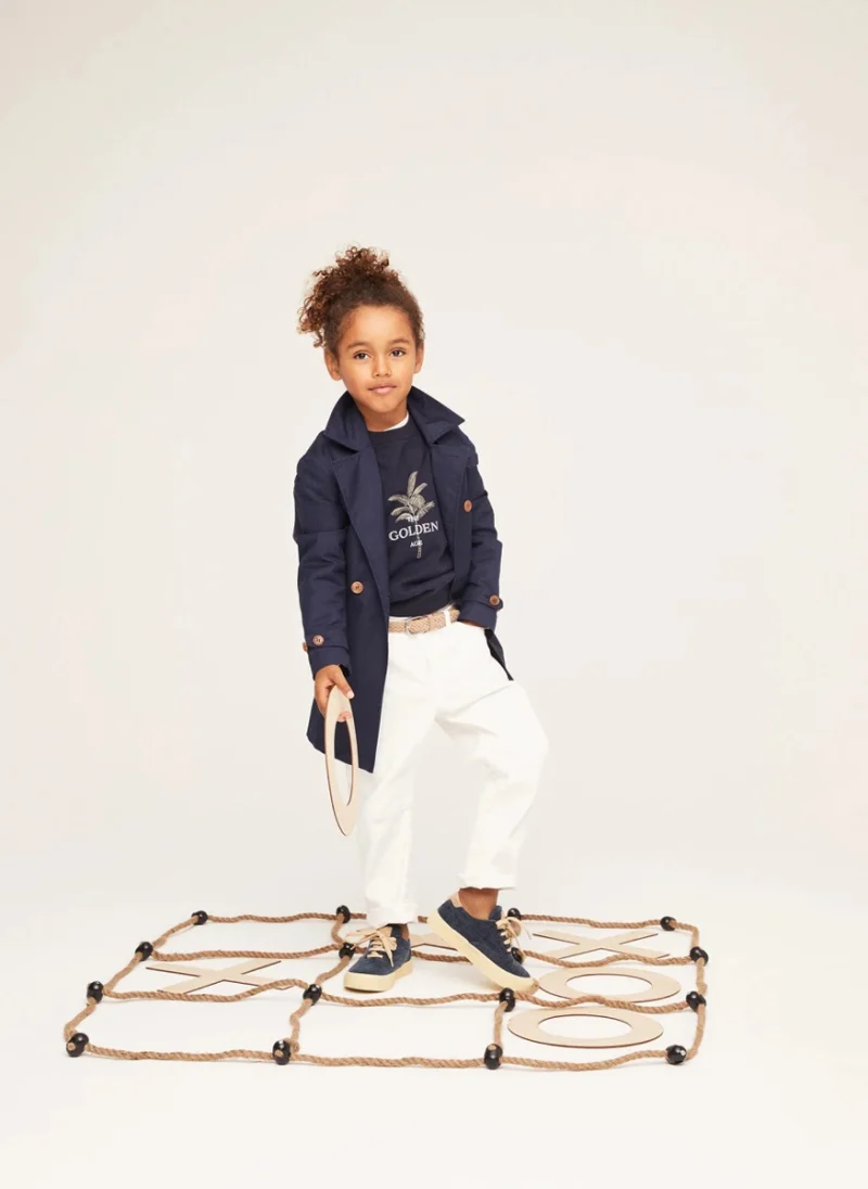 Деним с износен ефект Brunello Cucinelli Kids 12 — снимка 4