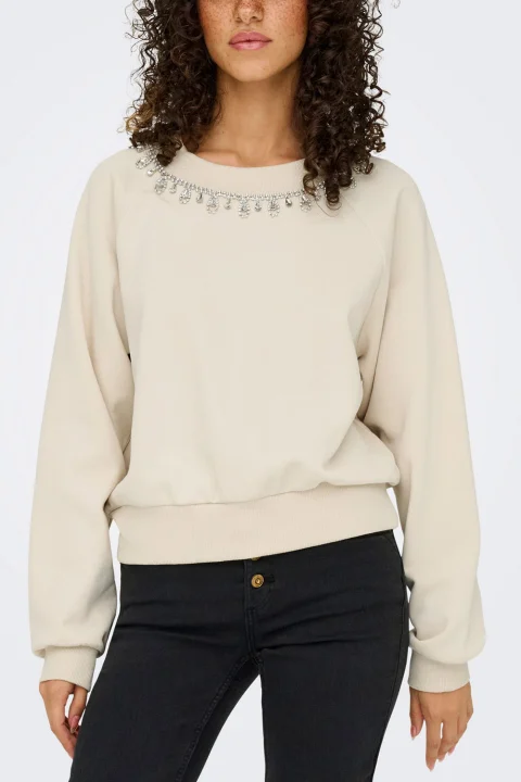 Суичър Onljett L/S O-Neck Emb. Box 15355912 13-0905 TCX birch — снимка 2