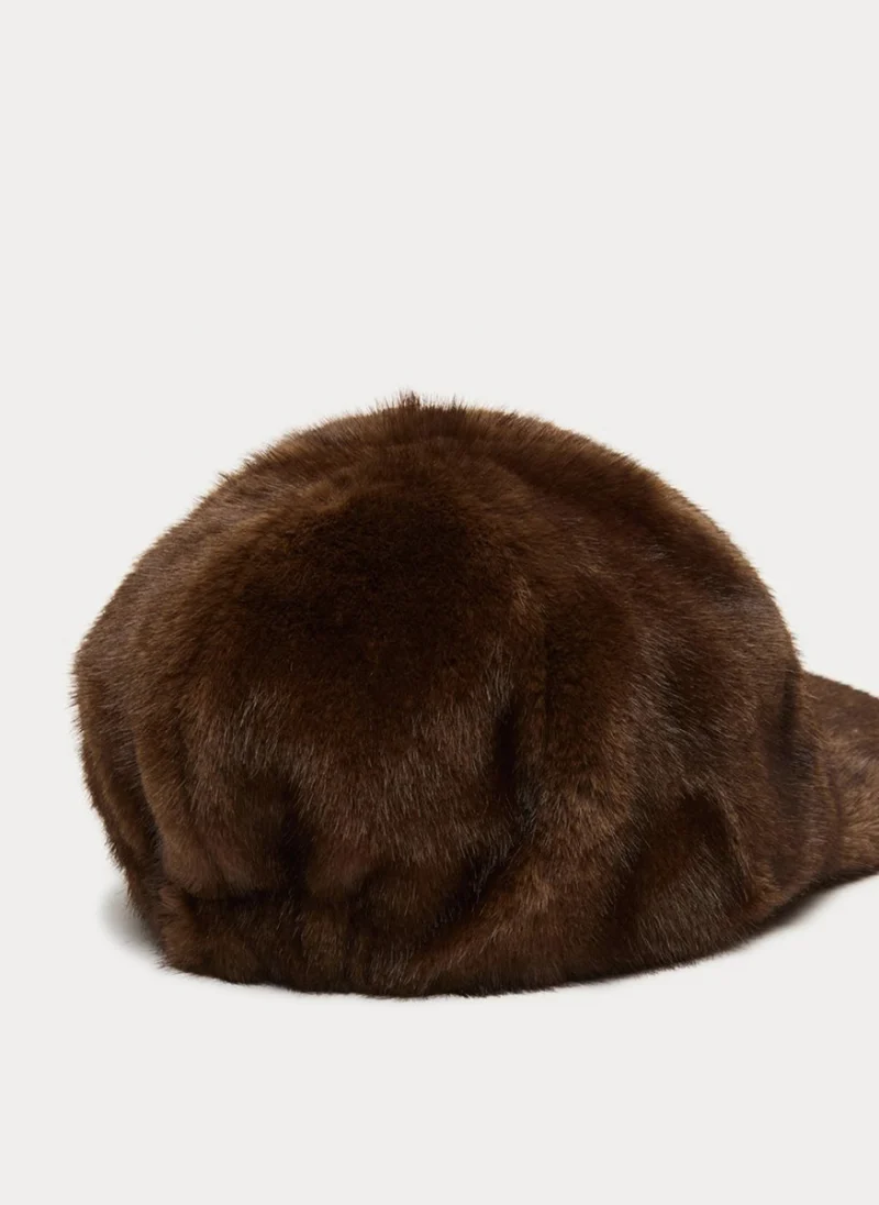 Шапка с козирка 'Faux fur' Marina Rinaldi Mrspila — снимка 3