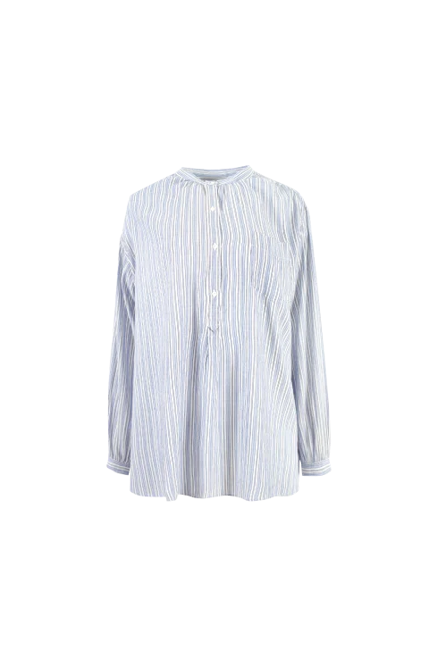 Sapha Striped Cotton Voile Blouse